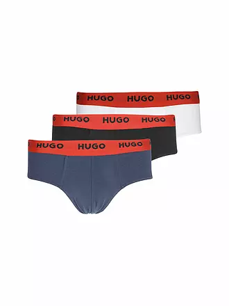 HUGO | Slip lot de 3 noir blanc marine | 